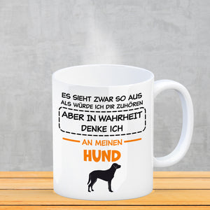 In Wahrheit denke ich an Alpakas Kaffeebecher