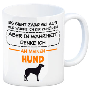 In Wahrheit denke ich an Alpakas Kaffeebecher