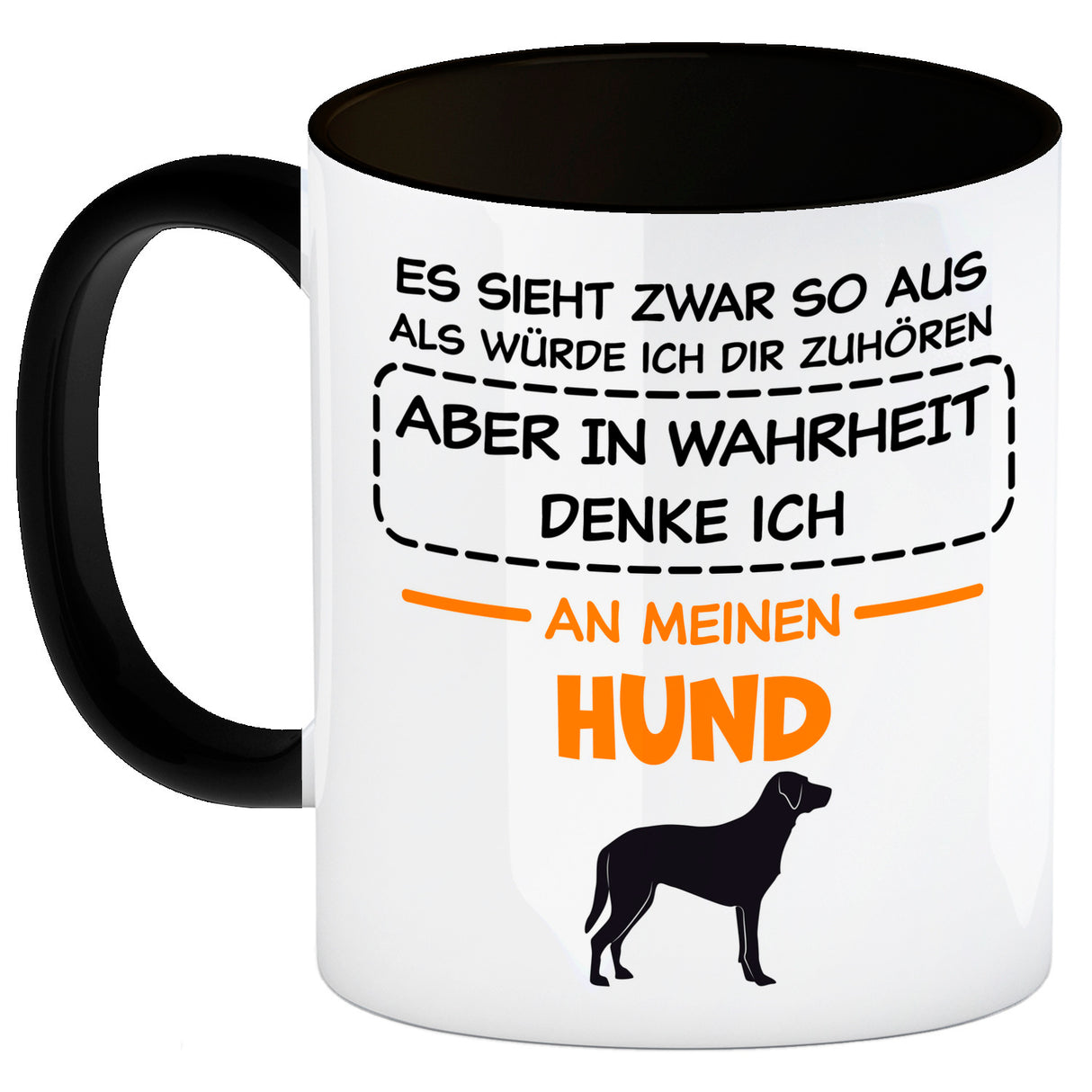 In Wahrheit denke ich an Alpakas Kaffeebecher