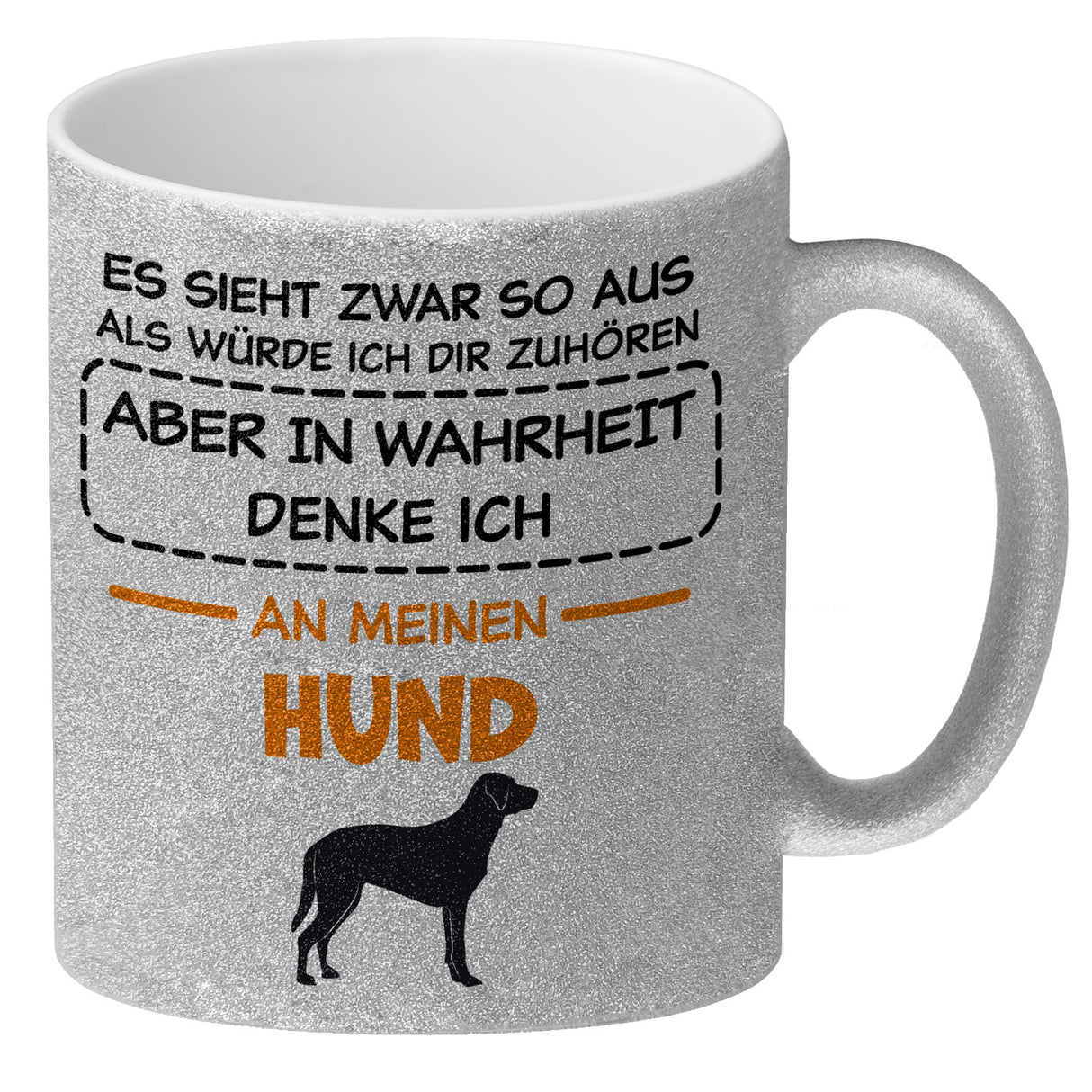 In Wahrheit denke ich an Alpakas Kaffeebecher