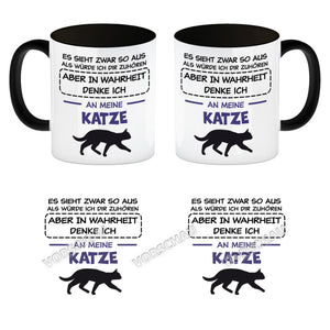 In Wahrheit denke ich an Alpakas Kaffeebecher