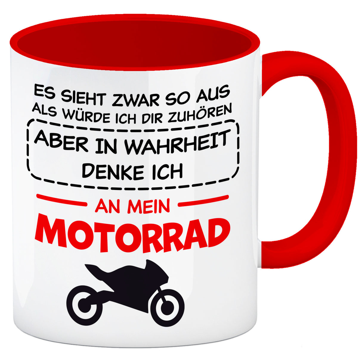 In Wahrheit denke ich an Alpakas Kaffeebecher