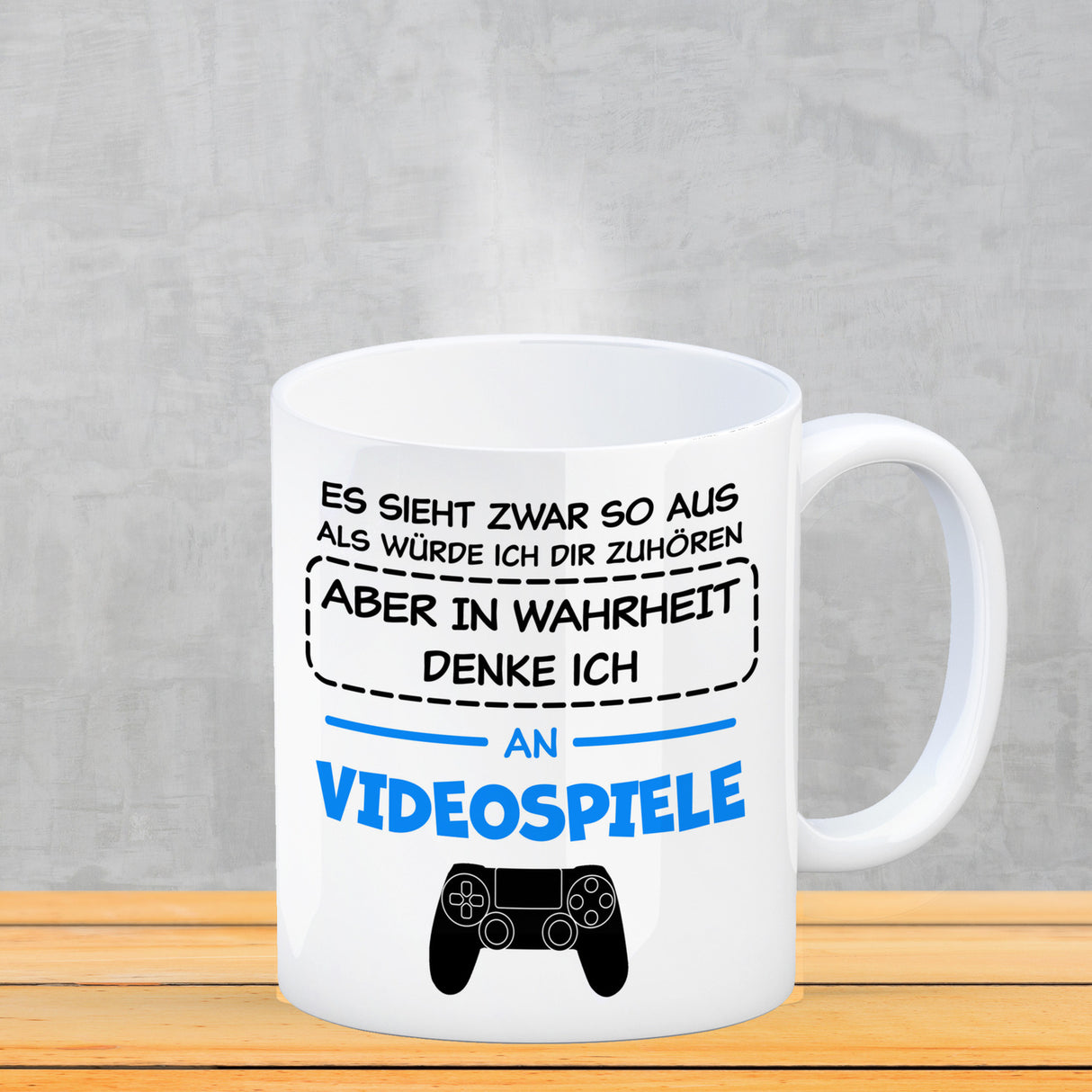 In Wahrheit denke ich an Alpakas Kaffeebecher