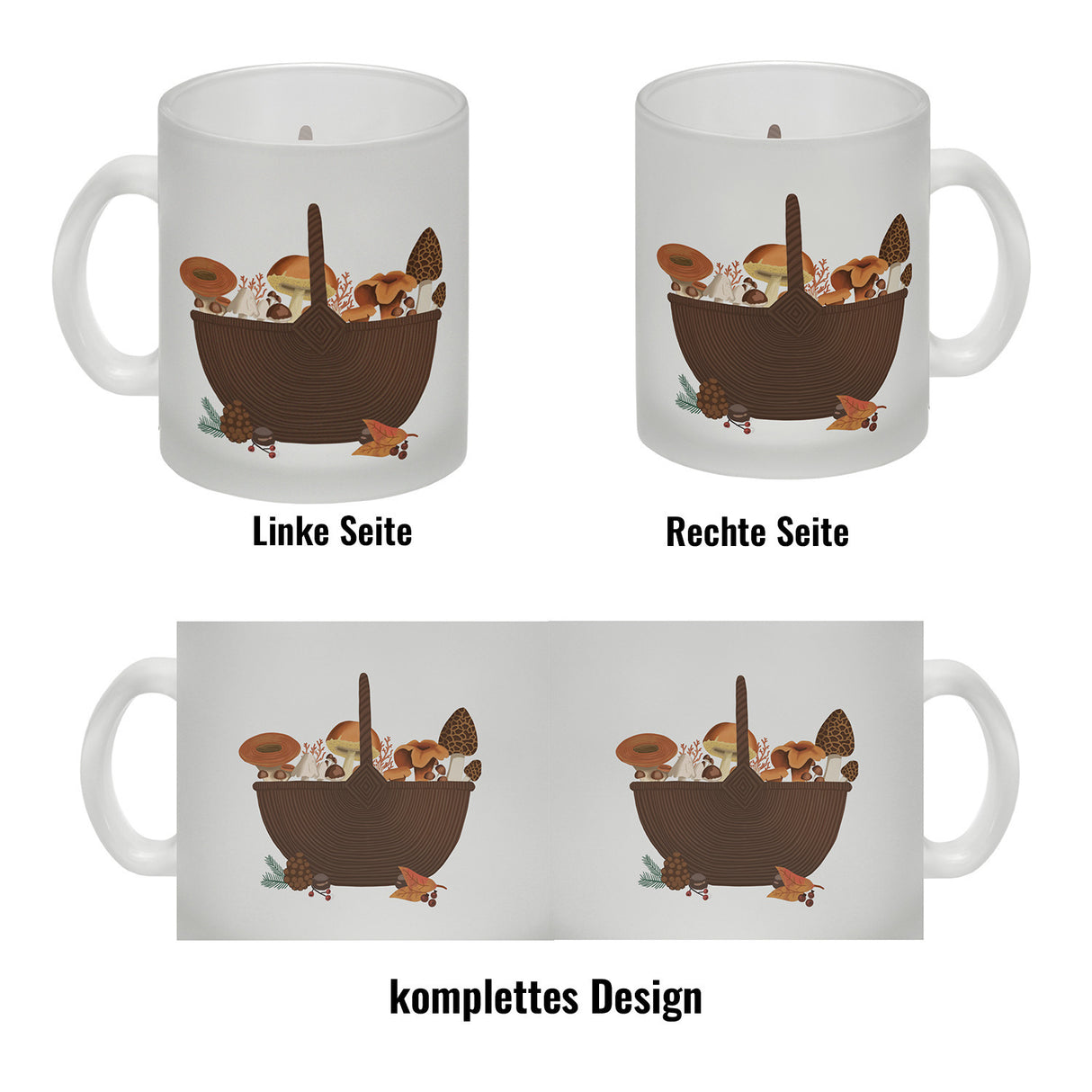Herbst Kaffeebecher mit Pilz-Motiv