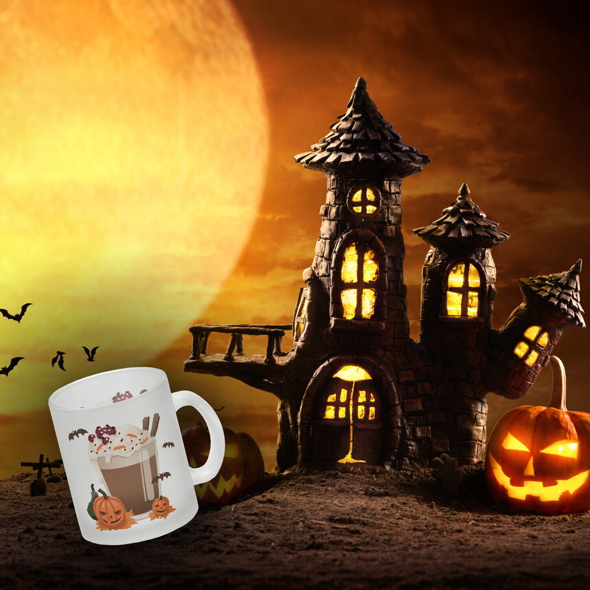 Pumpkin Spice Latte Kaffeebecher für Halloween