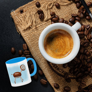 Kastanienfigur Kaffeebecher für den Herbst