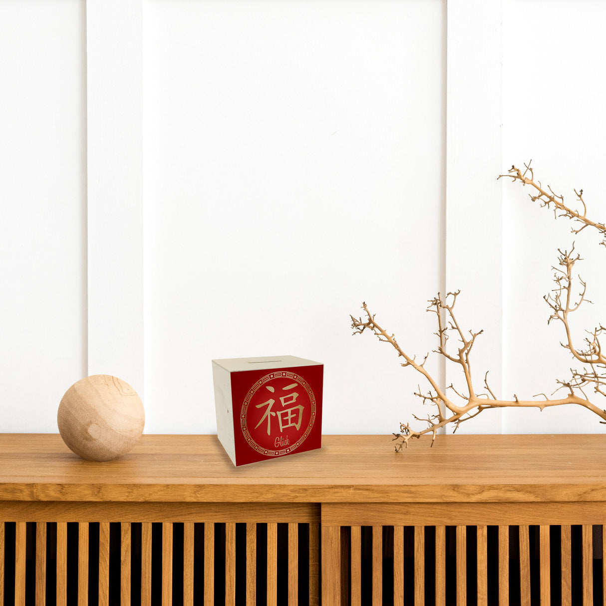 Chinesisches Zeichen für Glück Spardose