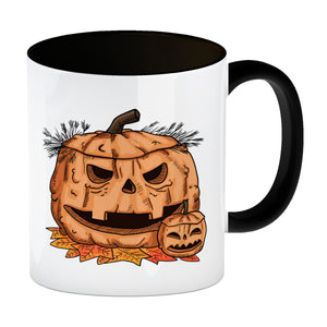 Herbstlicher Kürbiskopf Kaffeebecher