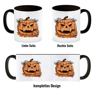 Herbstlicher Kürbiskopf Kaffeebecher