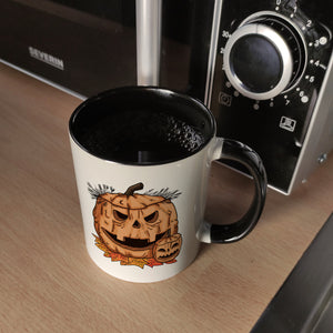 Herbstlicher Kürbiskopf Kaffeebecher