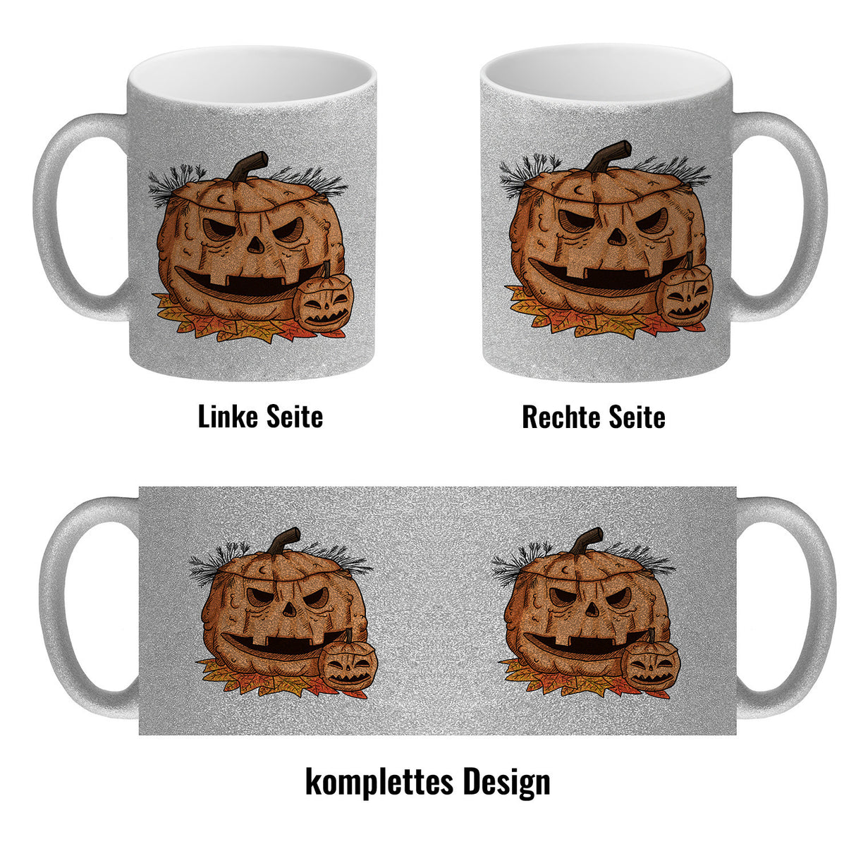 Herbstlicher Kürbiskopf Kaffeebecher