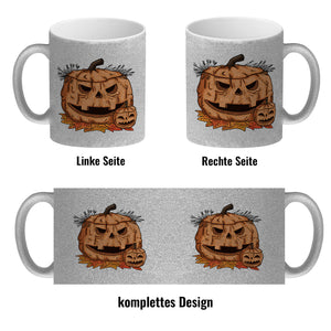 Herbstlicher Kürbiskopf Kaffeebecher