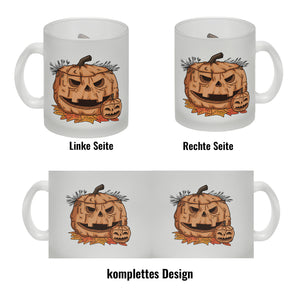 Herbstlicher Kürbiskopf Kaffeebecher