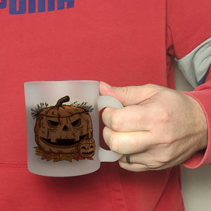 Herbstlicher Kürbiskopf Kaffeebecher