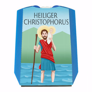 Heiliger Christophorus - Gute Fahrt Silber Parkscheibe mit 2 Einkaufswagenchips