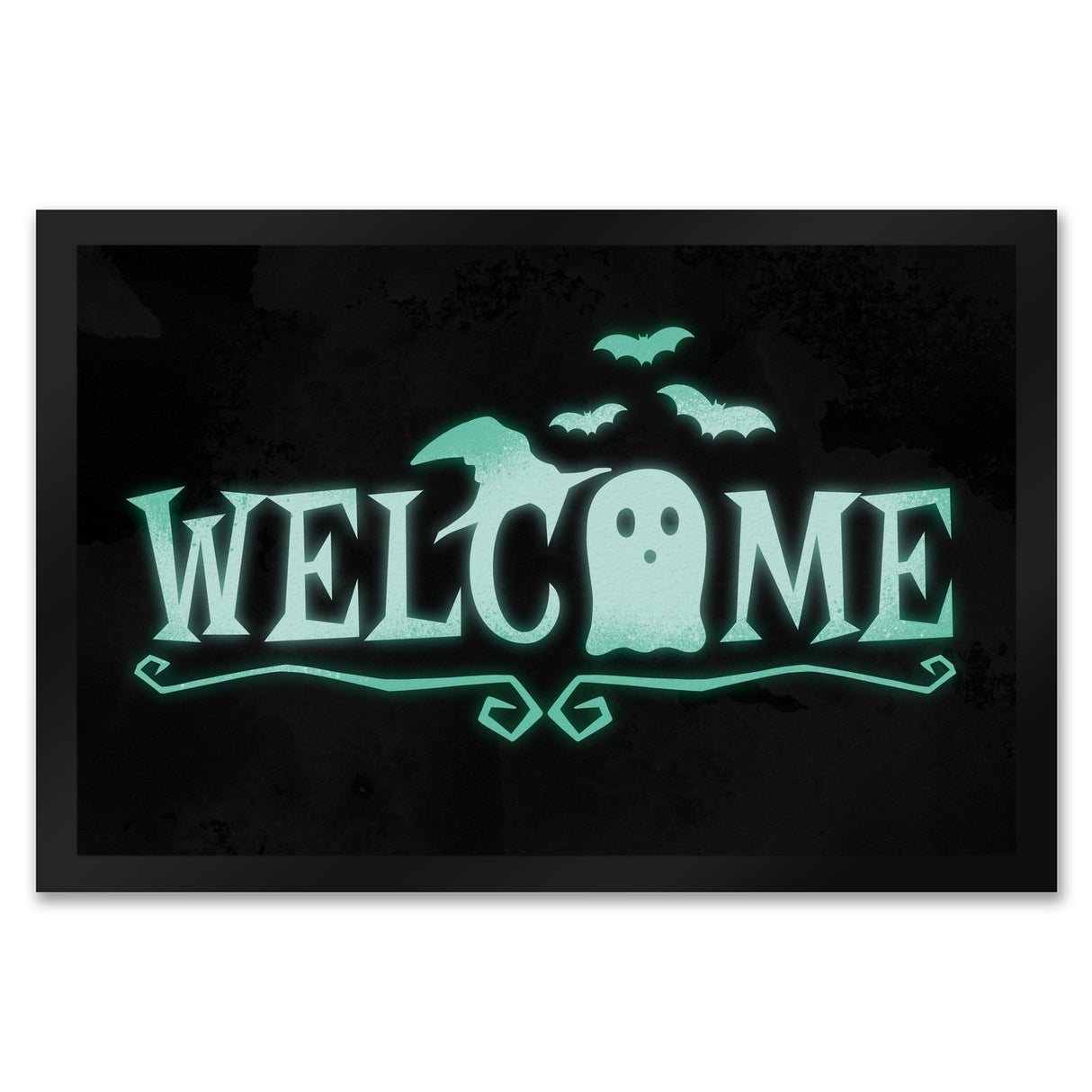 Welcome Fußmatte für Halloween mit Geist
