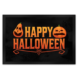 Happy Halloween Fußmatte mit lustigen Kürbissen