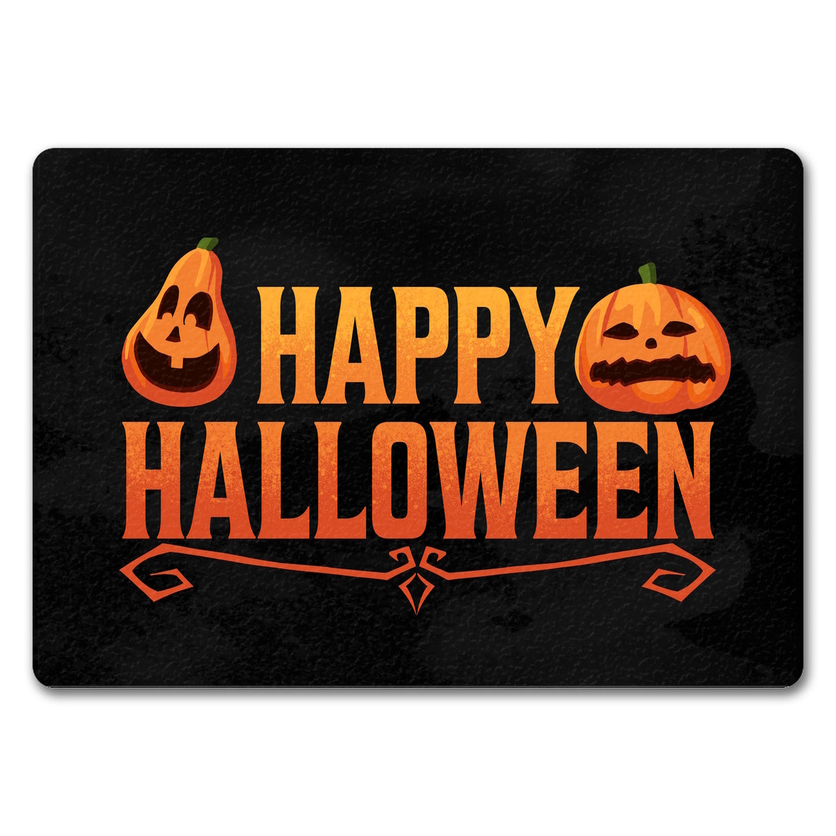 Happy Halloween Fußmatte mit lustigen Kürbissen