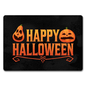 Happy Halloween Fußmatte mit lustigen Kürbissen