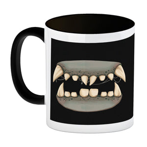 Zombiegebiss Horror Kaffeebecher für Halloween