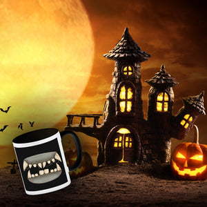 Zombiegebiss Horror Kaffeebecher für Halloween