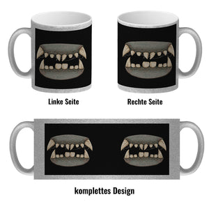 Zombiegebiss Horror Kaffeebecher für Halloween