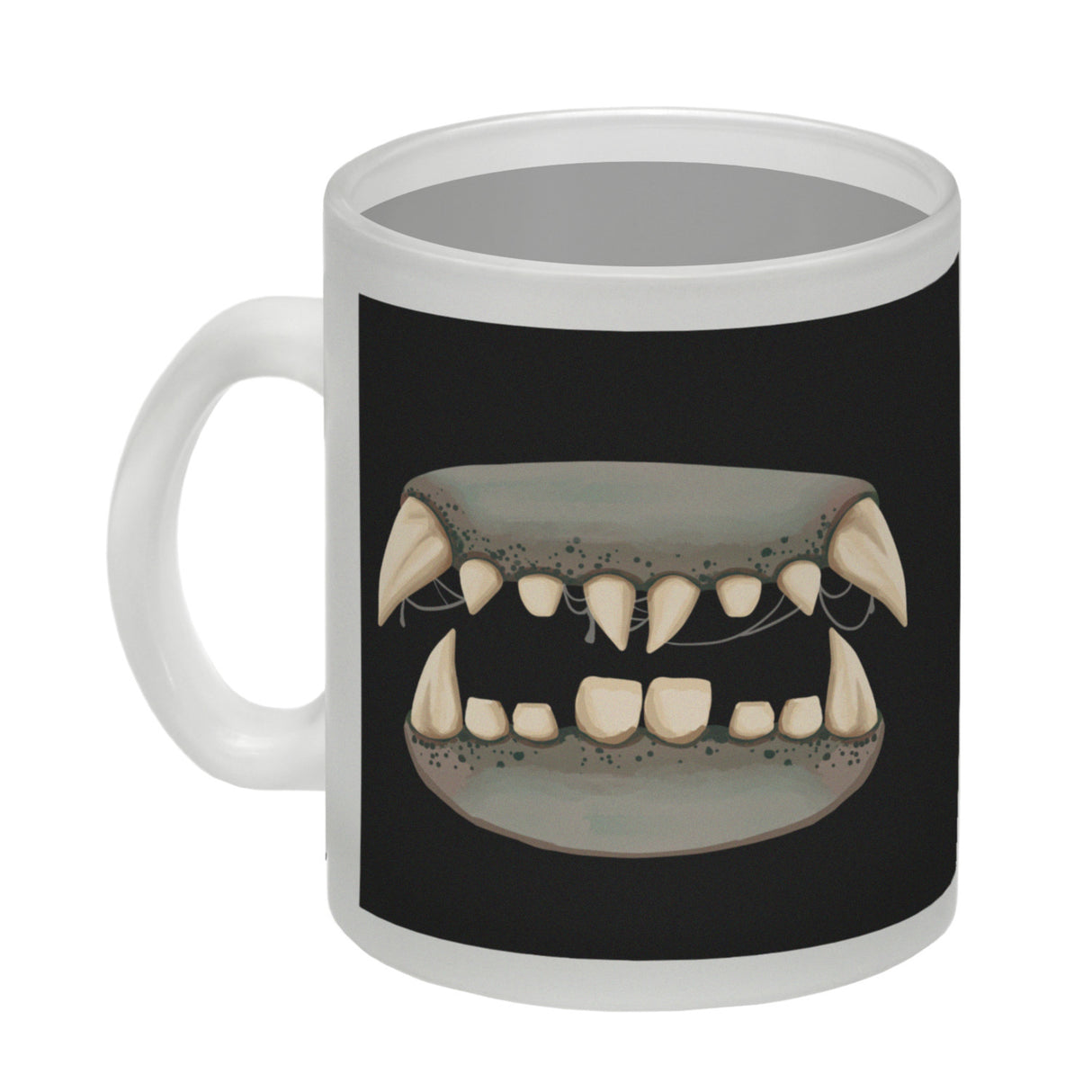 Zombiegebiss Horror Kaffeebecher für Halloween