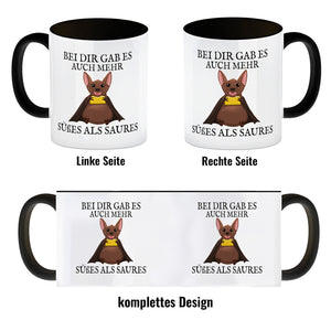 Bei dir gab es auch mehr Süßes als Saures Kaffeebecher mit dicker Fledermaus