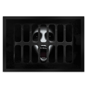 Schachtdeckel Horror Halloween Fußmatte mit Geistermotiv