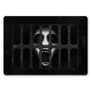 Schachtdeckel Horror Halloween Fußmatte mit Geistermotiv