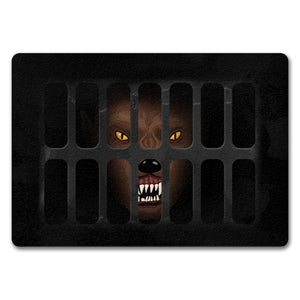 Schachtdeckel Horror Halloween Fußmatte mit Werwolfmotiv