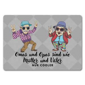 Omas und Opas sind wie Mütter und Väter nur cooler Fußmatte in 35x50 cm