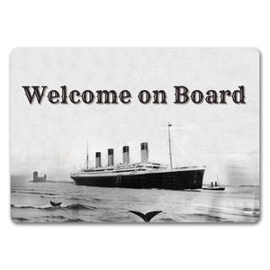 Welcome on Board Fußmatte in 35x50 cm mit Titanic-Motiv