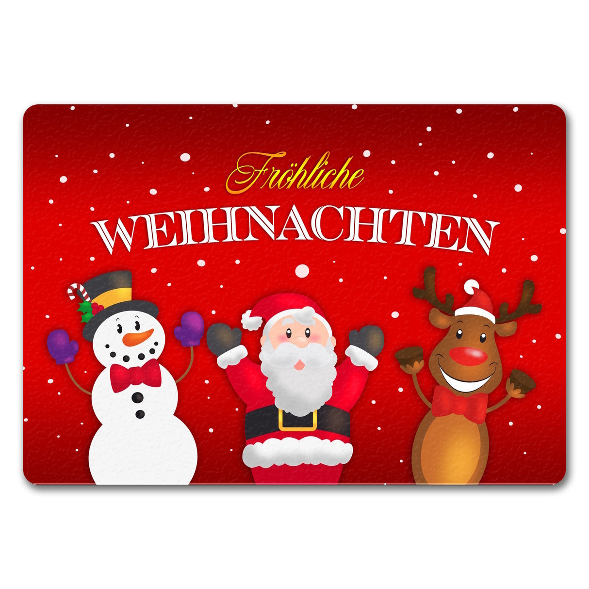Fröhliche Weihnachten Weihnachtsfiguren Fußmatte