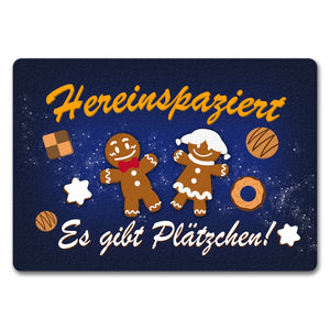 Hereinspaziert - es gibt Plätzchen Weihnachten Fußmatte