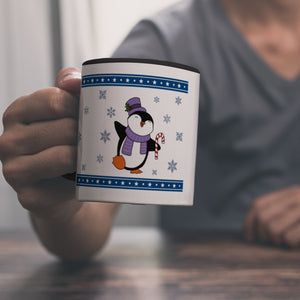 Tanzender Winter Pinguin Weihnachten Kaffeebecher