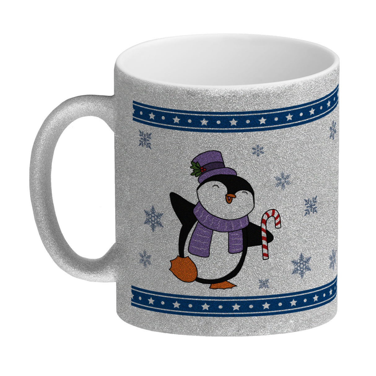 Tanzender Winter Pinguin Weihnachten Kaffeebecher