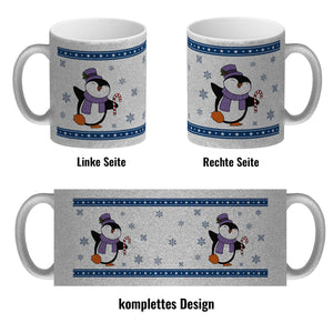 Tanzender Winter Pinguin Weihnachten Kaffeebecher