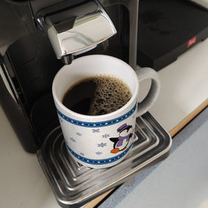 Tanzender Winter Pinguin Weihnachten Kaffeebecher