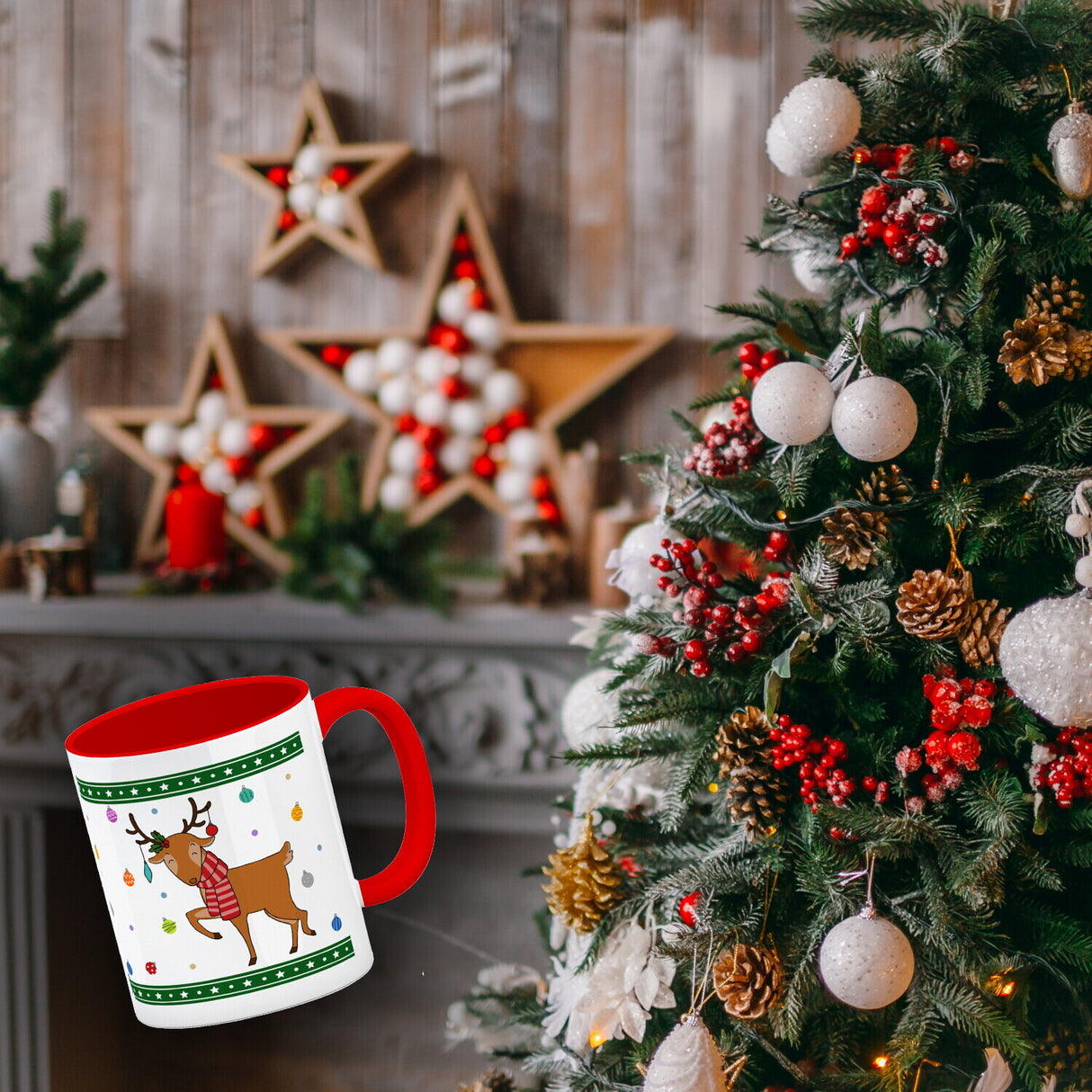 Süßes Weihnachtsrentier Weihnachten Kaffeebecher