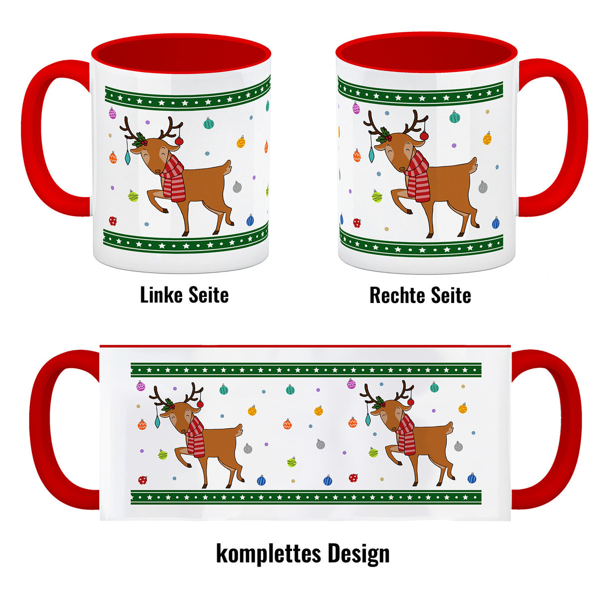 Süßes Weihnachtsrentier Weihnachten Kaffeebecher