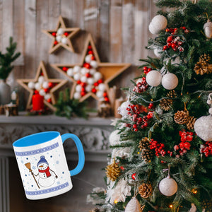 Süßer Schneemann Weihnachten Kaffeebecher