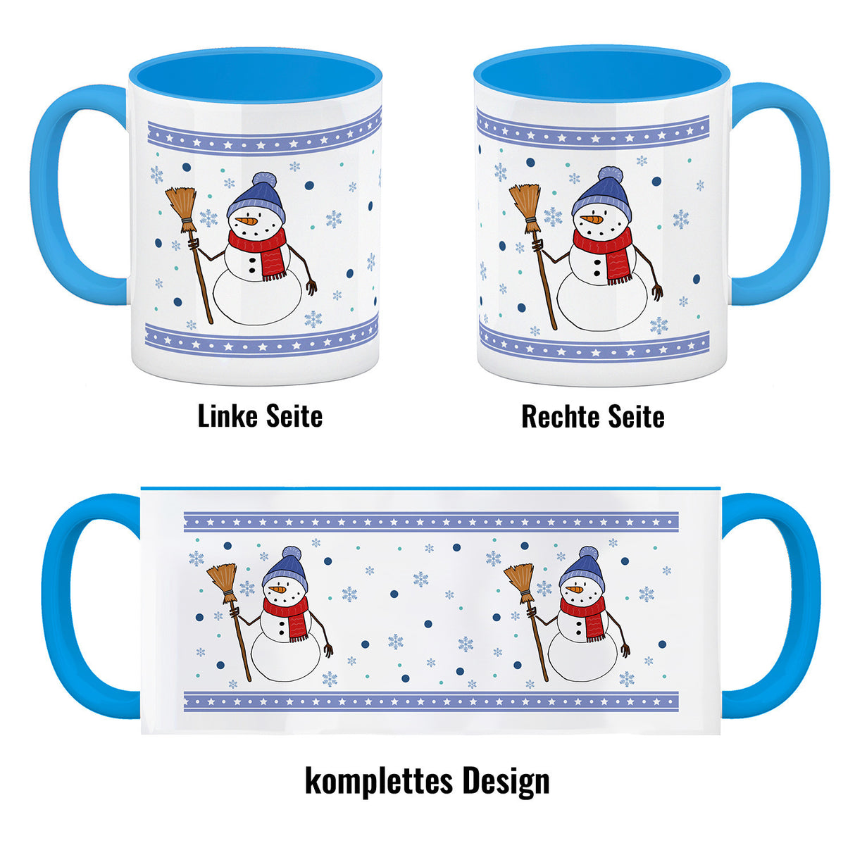 Süßer Schneemann Weihnachten Kaffeebecher