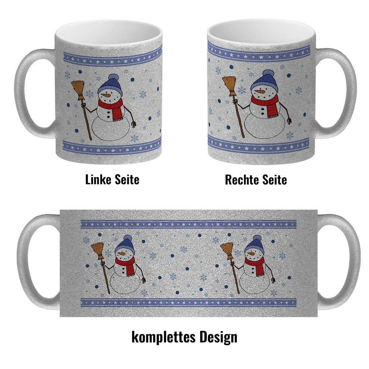 Süßer Schneemann Weihnachten Kaffeebecher