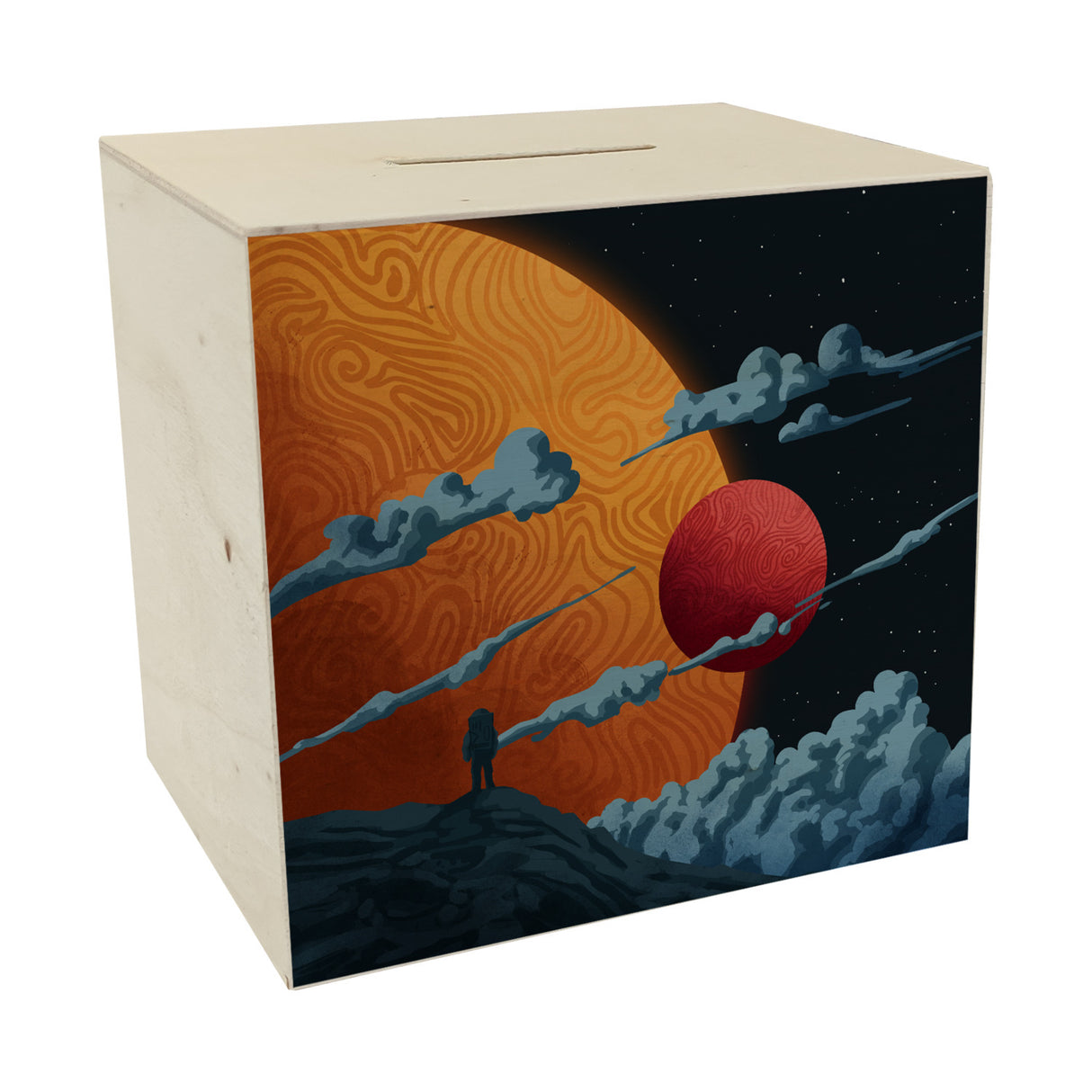 Science-Fiction Motiv Planeten Spardose