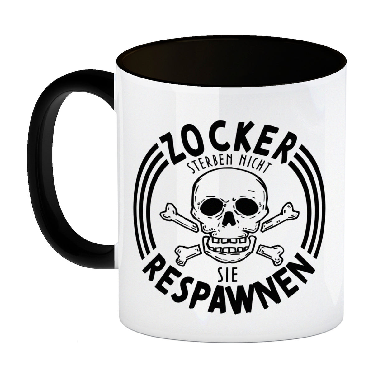 Zocker sterben nicht sie respawnen Totenkopf Kaffeebecher