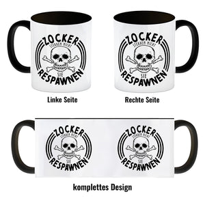 Zocker sterben nicht sie respawnen Totenkopf Kaffeebecher