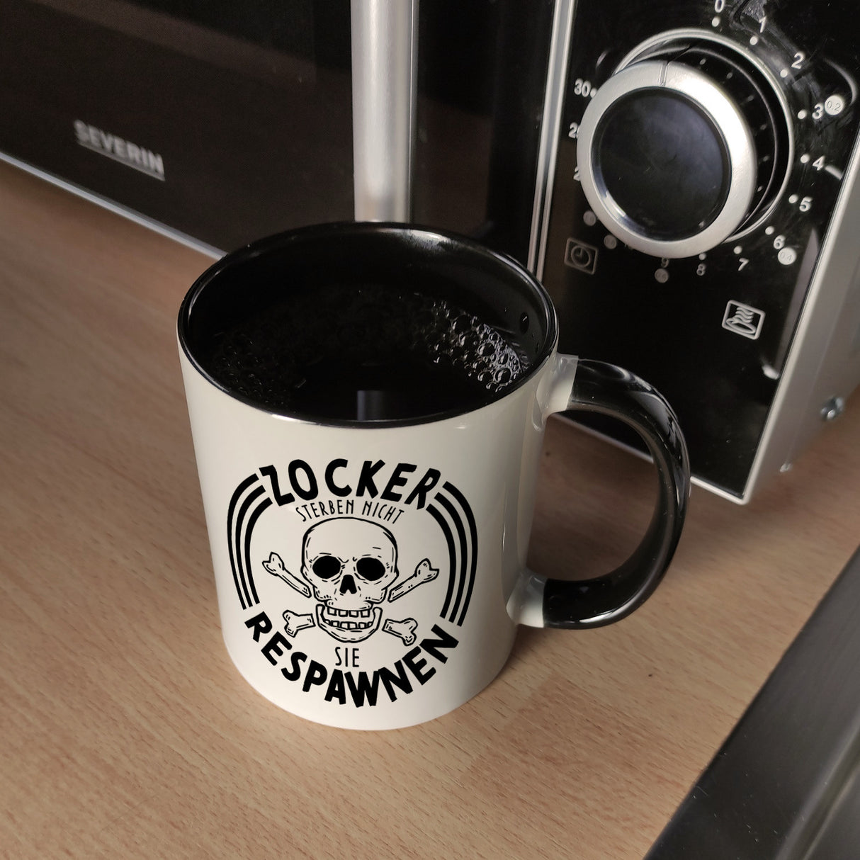 Zocker sterben nicht sie respawnen Totenkopf Kaffeebecher