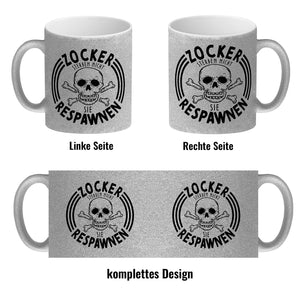 Zocker sterben nicht sie respawnen Totenkopf Kaffeebecher