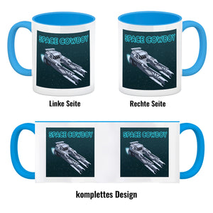 Space Cowboy Raumschiff Kaffeebecher
